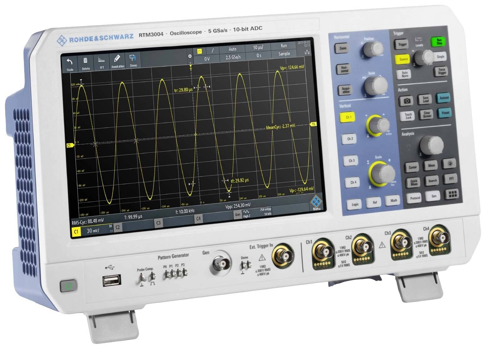 Oscilloscope numérique Rohde & Schwarz R&S® RTM-BNDL 100 MHz 5 Géch/s 80 Mpts 10 bits