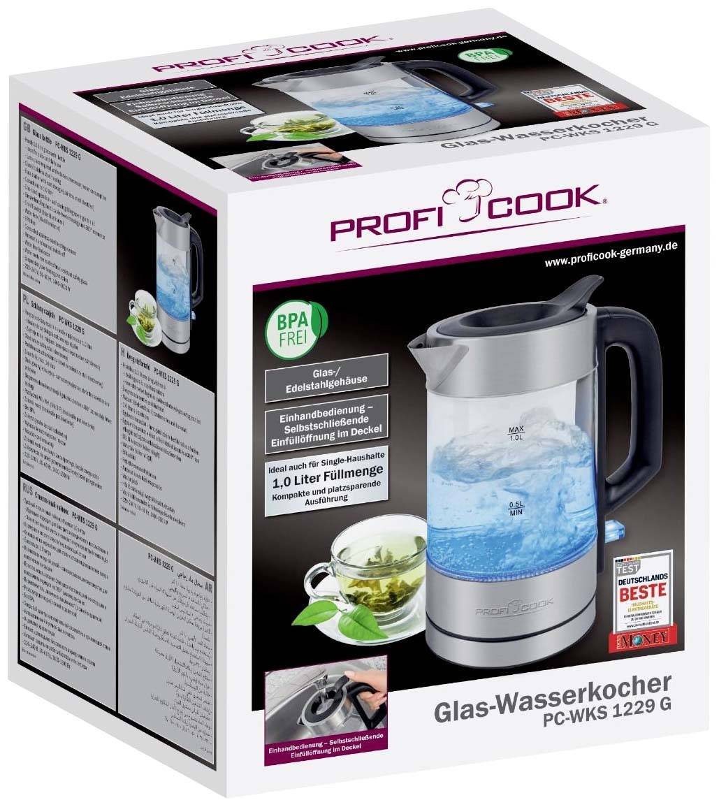 Profi Cook PC-WKS 1229 G Bouilloire inox Contenance: 1.0 l