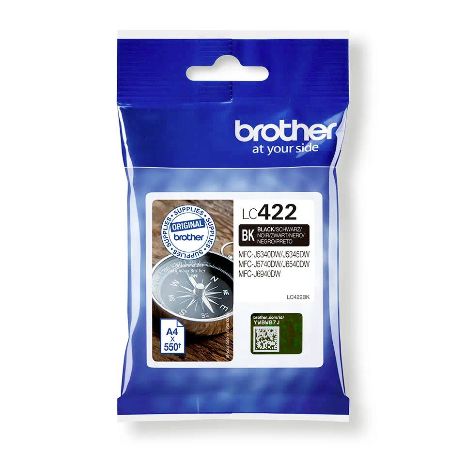 Brother Encre LC-422BK d'origine noir LC422BK