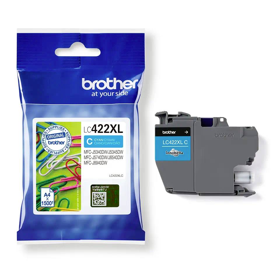 Brother Encre LC-422XLC d'origine cyan LC422XLC