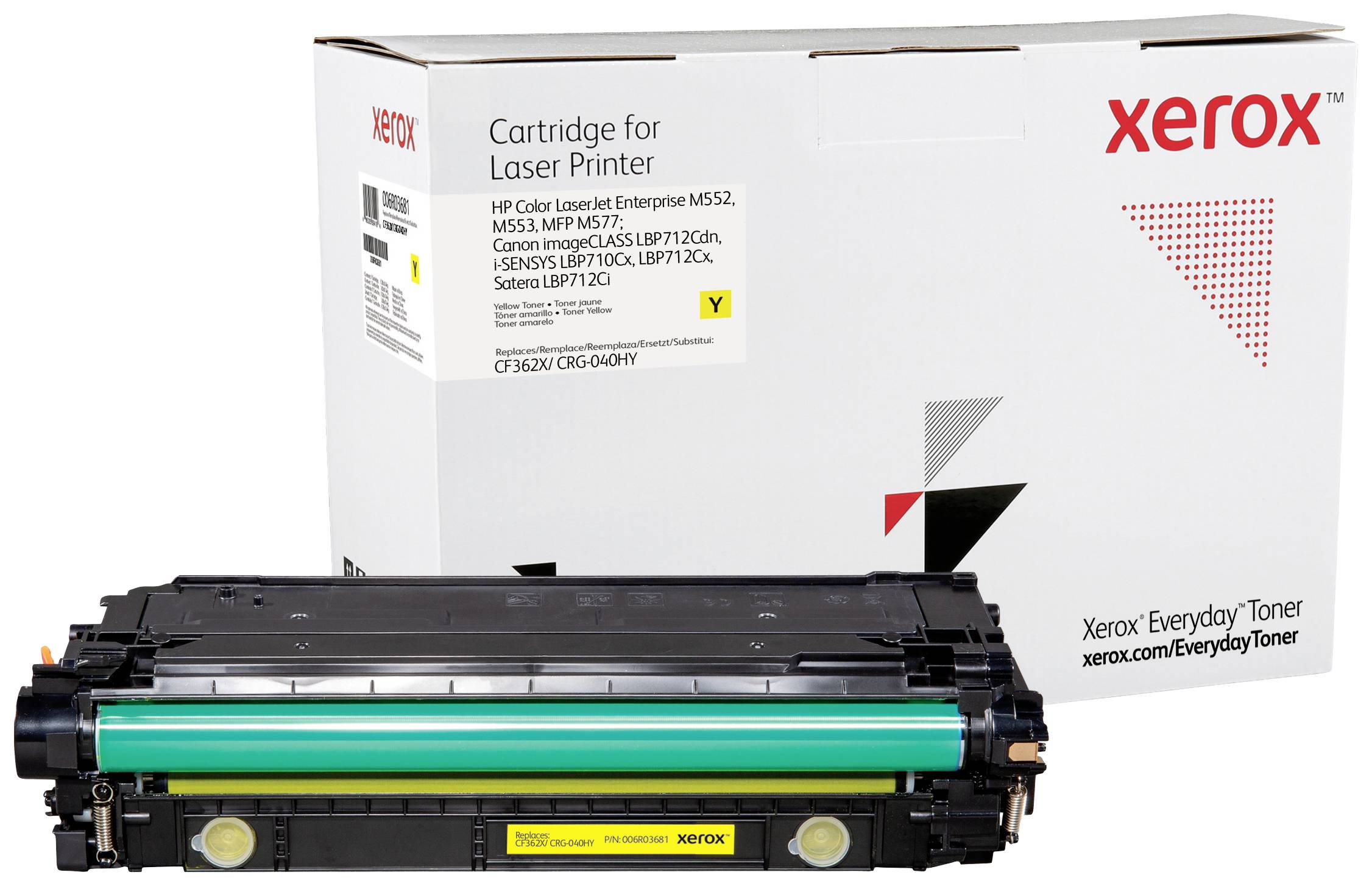 Xerox Toner remplace HP 508X (CF362X/ CRG-040HY) compatible jaune 9500 pages Everyday 006R03681