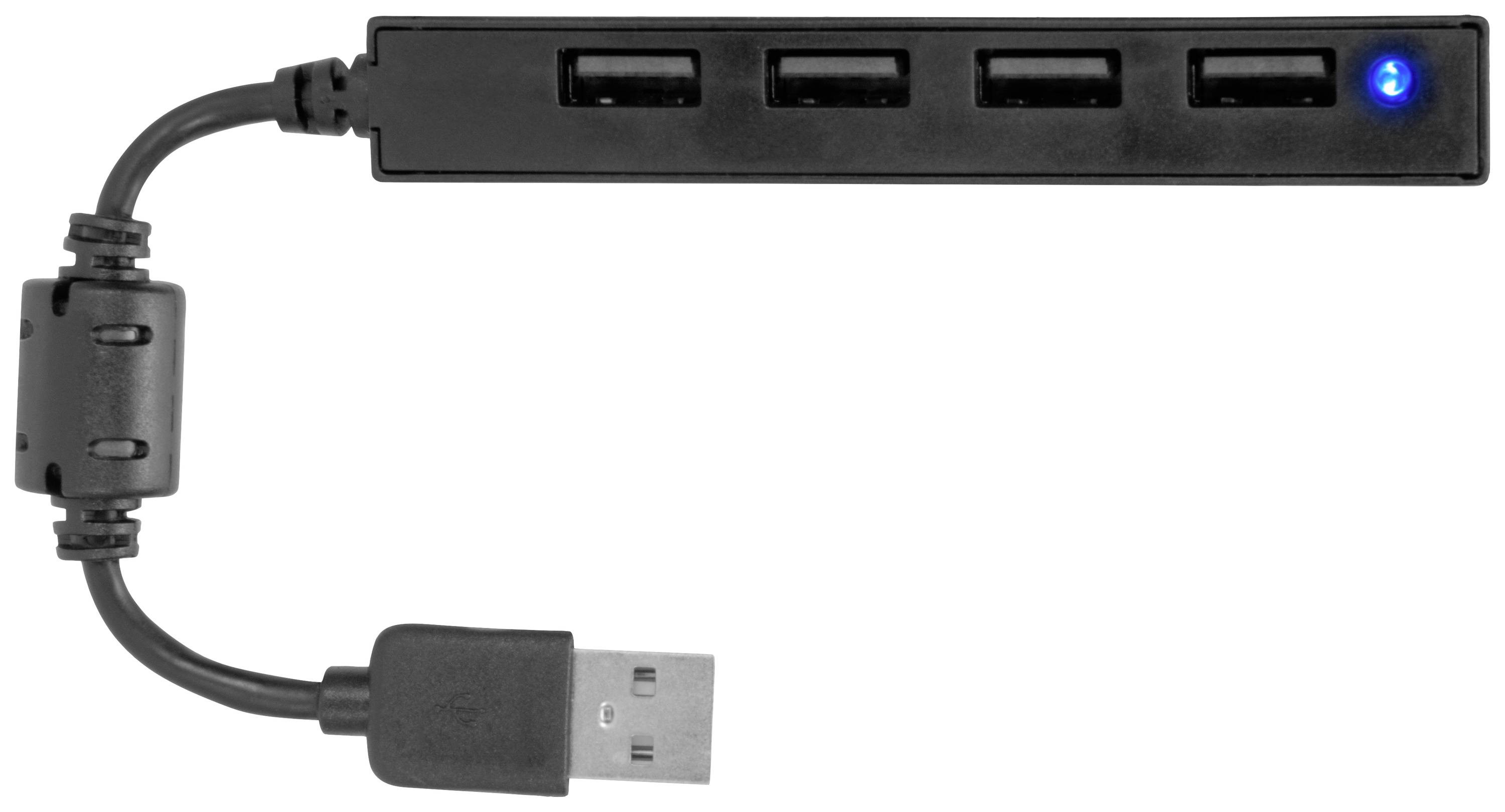 Hub USB 2.0 SpeedLink Snappy Slim 4 ports noir