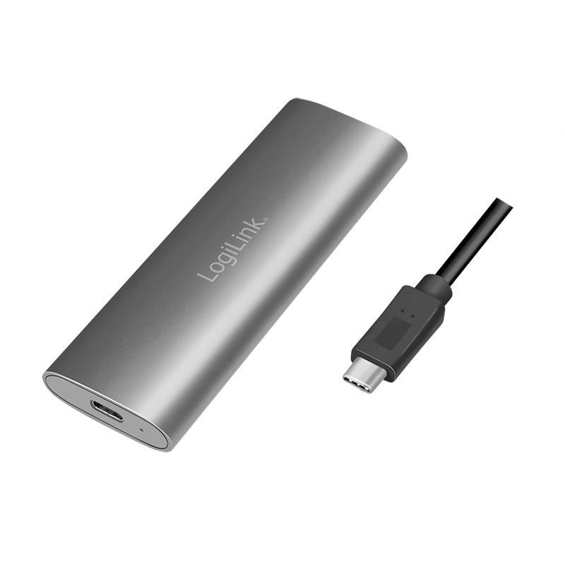 LogiLink UA0389 Boîtier pour SSD M.2 USB-C® (USB 3.2 Gen 2) 10 GBit/s M.2 PCIe NVMe, M.2 SATA 2230, 2242, 2260, 2280 UA0389