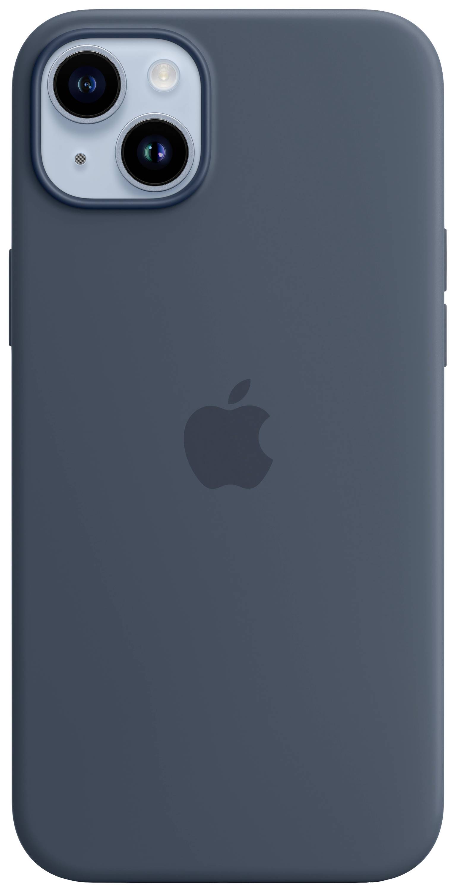 Apple Silicon Case MagSafe Protection d'écran Apple iPhone 14 Plus bleu