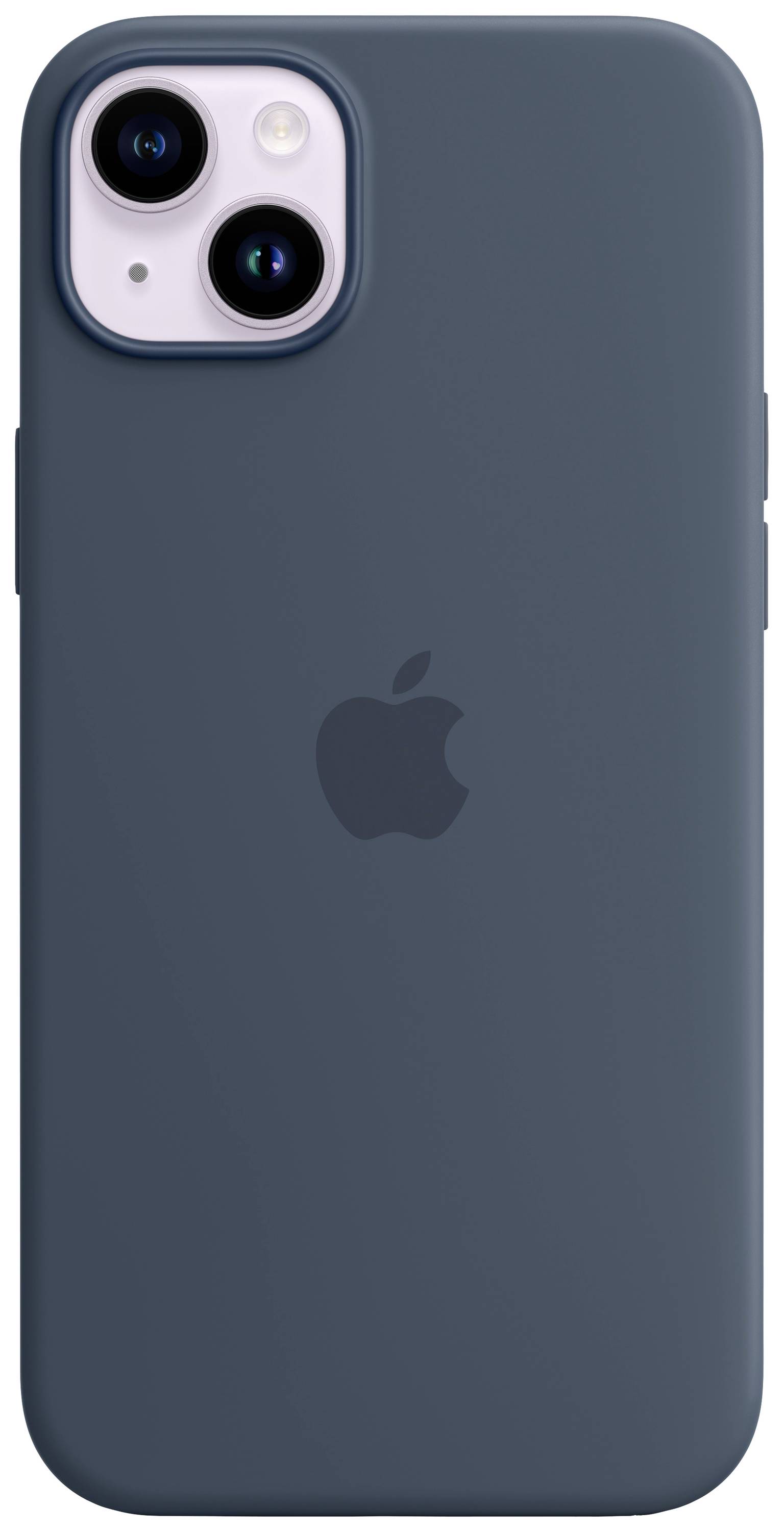 Apple Silicon Case MagSafe Protection d'écran Apple iPhone 14 Plus bleu