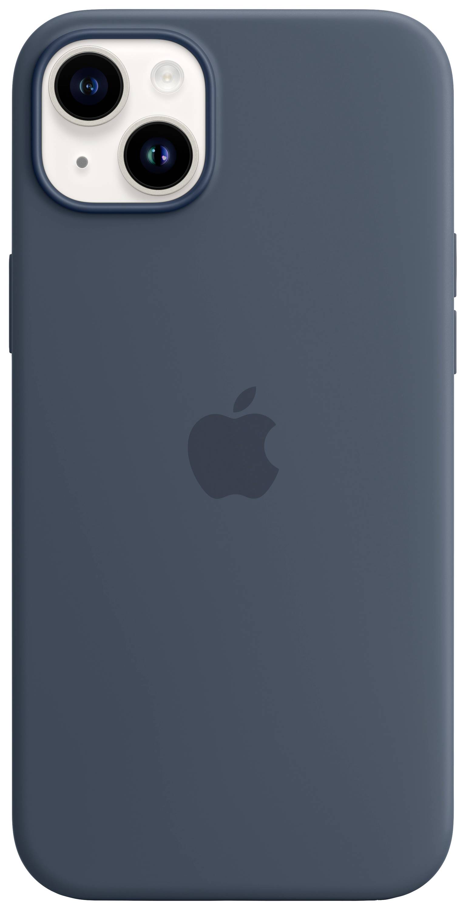 Apple Silicon Case MagSafe Protection d'écran Apple iPhone 14 Plus bleu