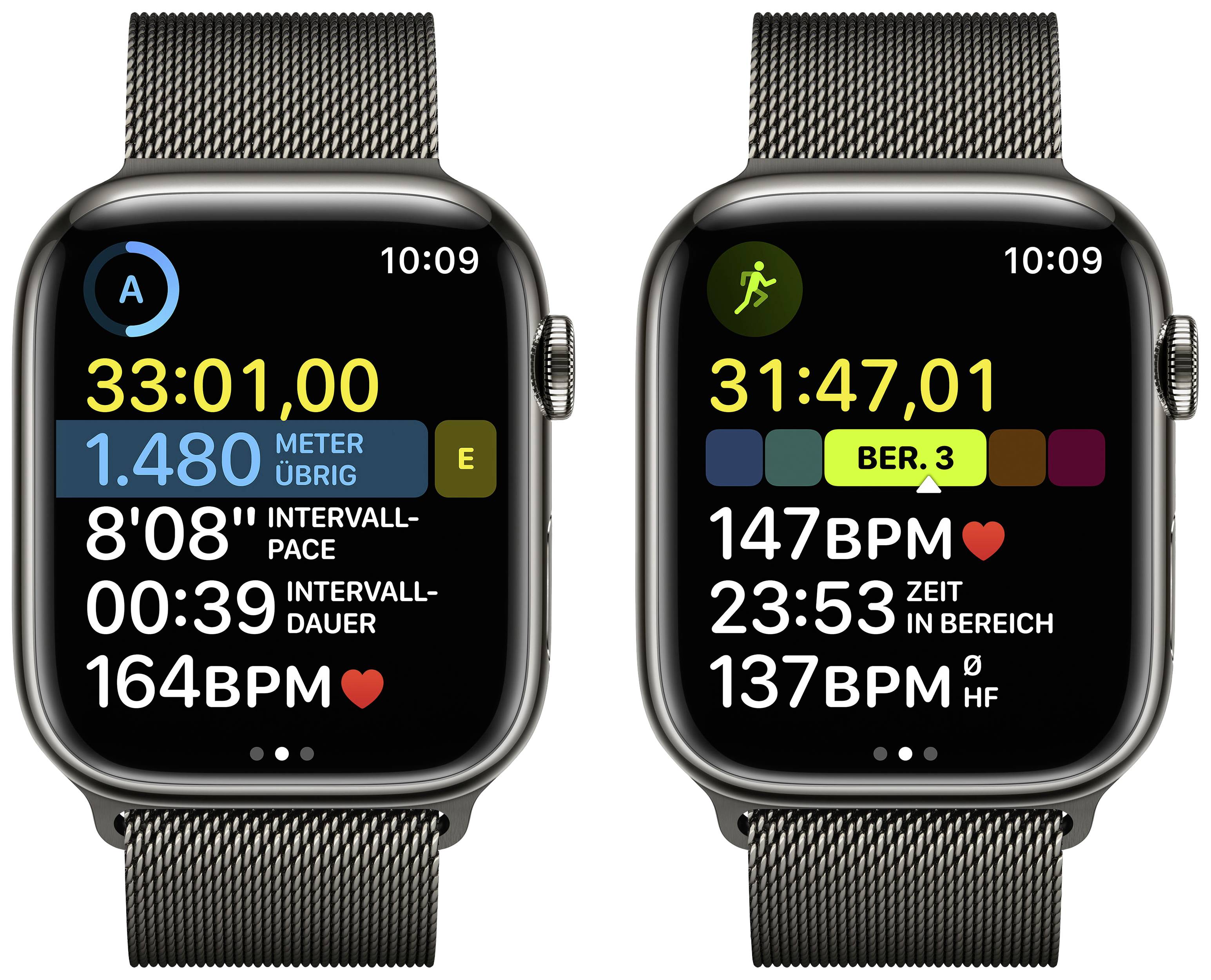 Apple Watch Series 8 GPS + Cellular 45 mm boîtier en acier inoxydable graphite Milanese Loop graphite