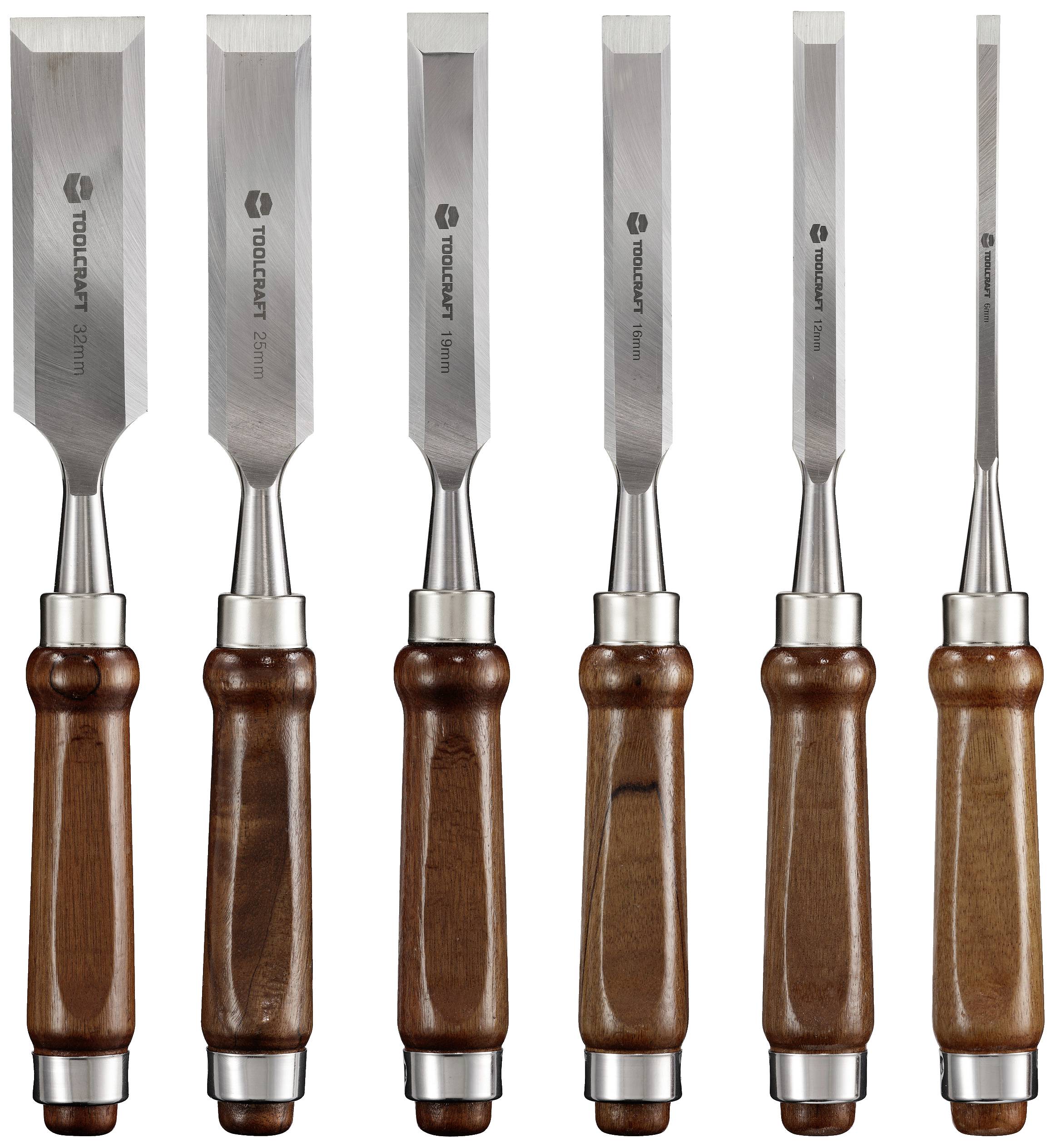 TOOLCRAFT TO-7873785 Burin en bois, 6 pièces SET