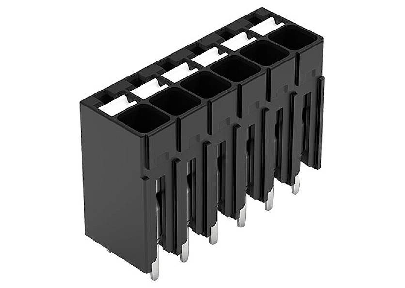 WAGO 2086-1106 Borne pour circuits imprimés 1.50 mm² Nombre de pôles 6 noir