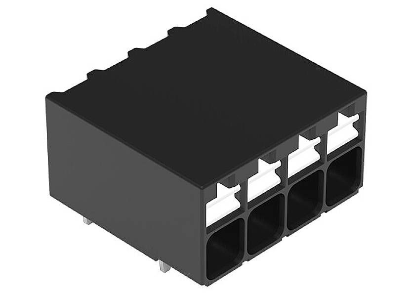WAGO 2086-1204/300-000 Borne pour circuits imprimés 1.50 mm² Nombre de pôles 4 noir