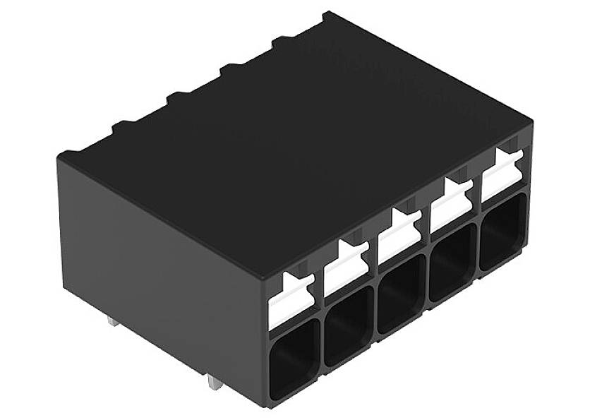 WAGO 2086-1205 Borne pour circuits imprimés 1.50 mm² Nombre de pôles 5 noir