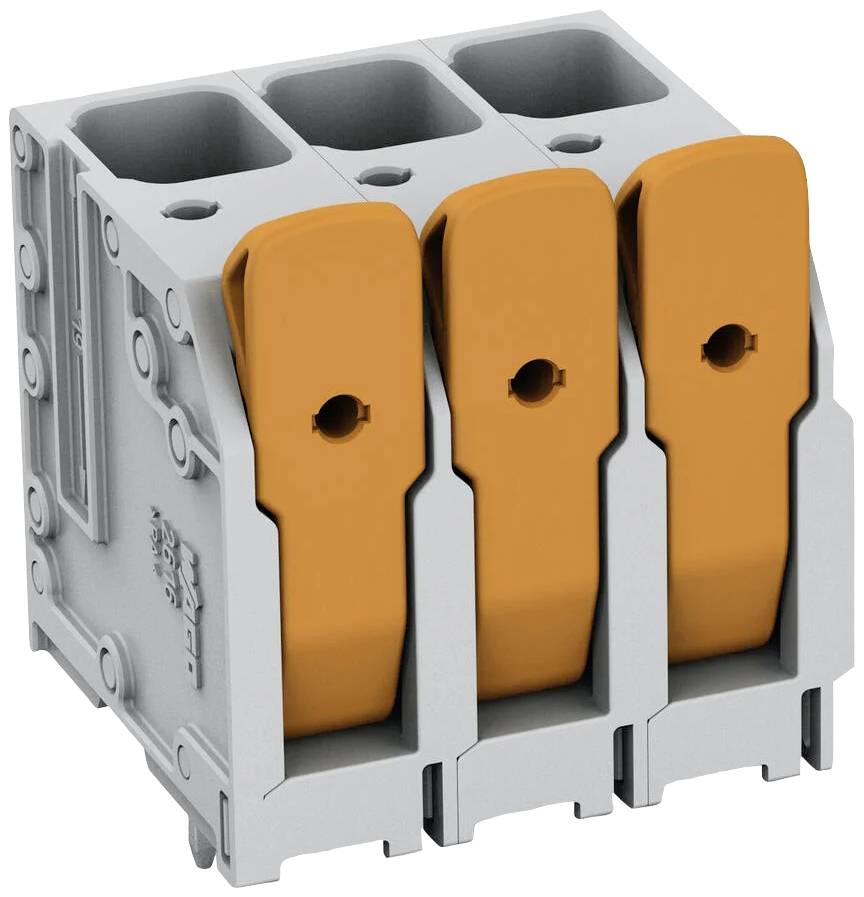 WAGO 2616-3103 Borne pour circuits imprimés 25 mm² Nombre de pôles 3 gris 40 pc(s)