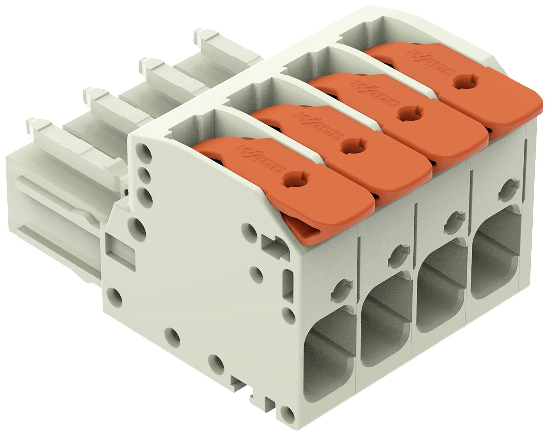 WAGO Boîtier femelle pour câble Pas: 7.62 mm 831-1104/322-000 12 pc(s)