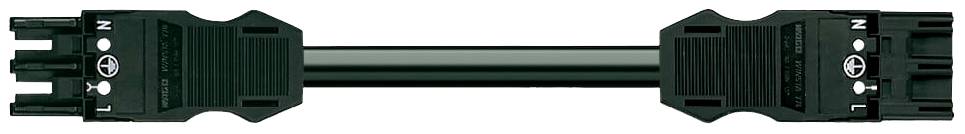 WAGO 771-9993/006-501 Câble de raccordement secteur Alimentation femelle - Alimentation mâle Nombre total de pôles: 3 noir 5 m