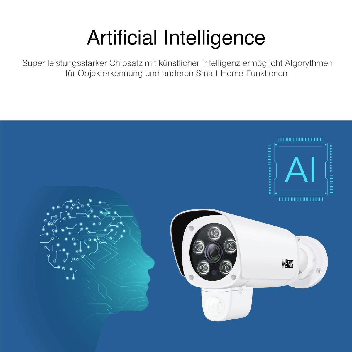 101665 INSTAR IN-9408 2K+ LAN/WLAN ws Wi-Fi IP Caméra de surveillance 2560 x 1440 pixels