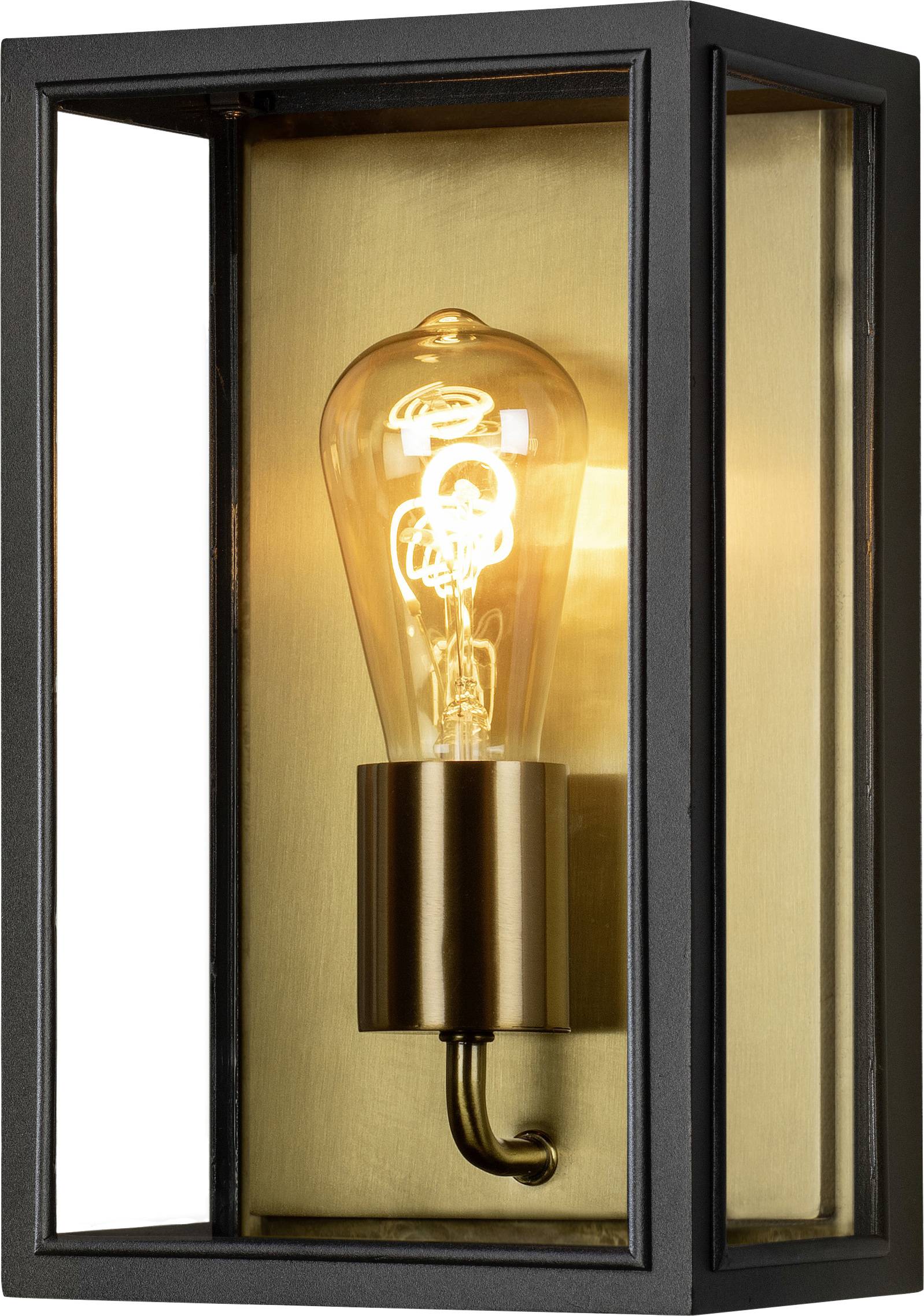 Konstsmide Carpi schwarz/messing 7347-758 Applique extérieure E27 noir, laiton