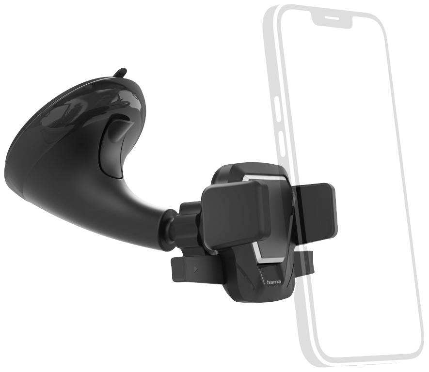 Hama Easy Snap ventouse Support de téléphone portable pour voiture 55 - 80 mm