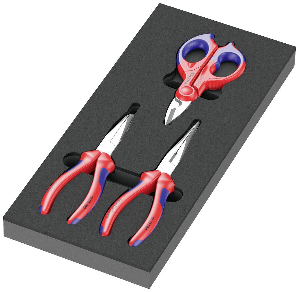 Wera 05150181001 Jeu de pinces 3 pièces Knipex, avec insert en mousse