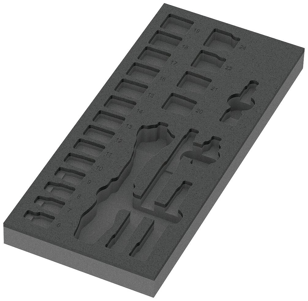 Wera 05137321001 Zyklop Insert en mousse 1 pièce (L x l x H) 172 x 392 x 30 mm