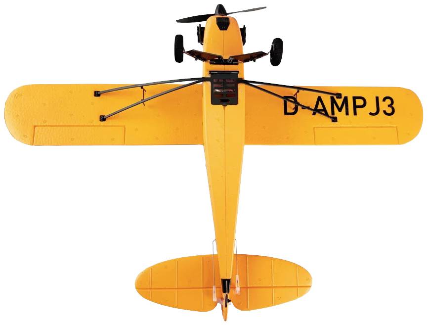 Amewi Piper J-3 CUP jaune, noir Avion RC prêt à voler (RtF) 505 mm