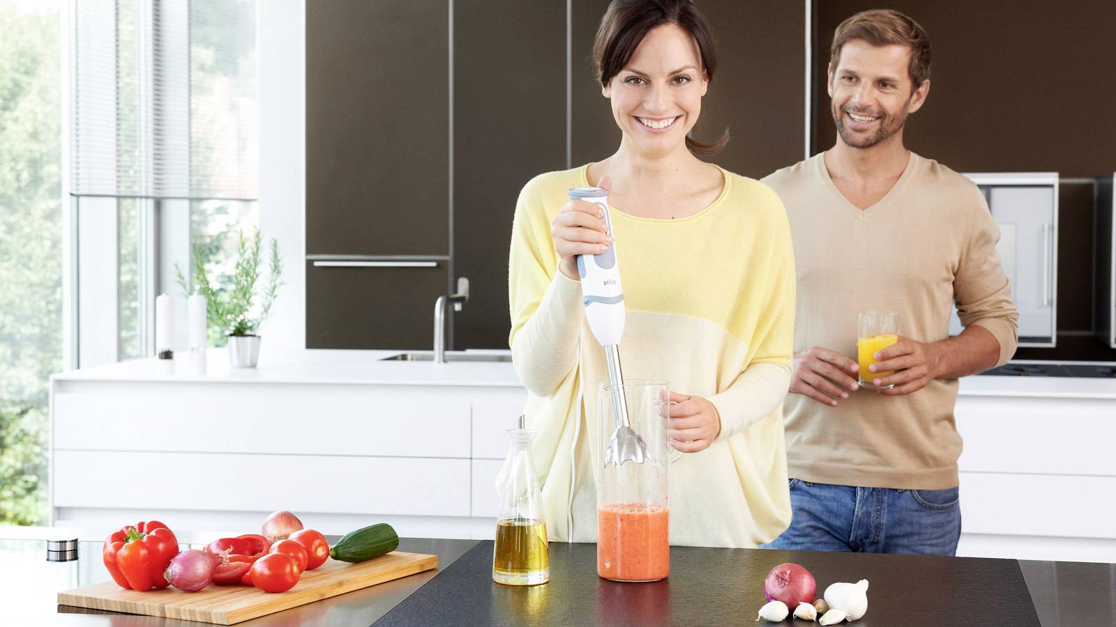 Braun 4191-MQ5207WH HB BRAUN INT S12 Mixeur plongeant 1000 W fouet , avec verre doseur, presse-purée/presse-légume, sans BPA