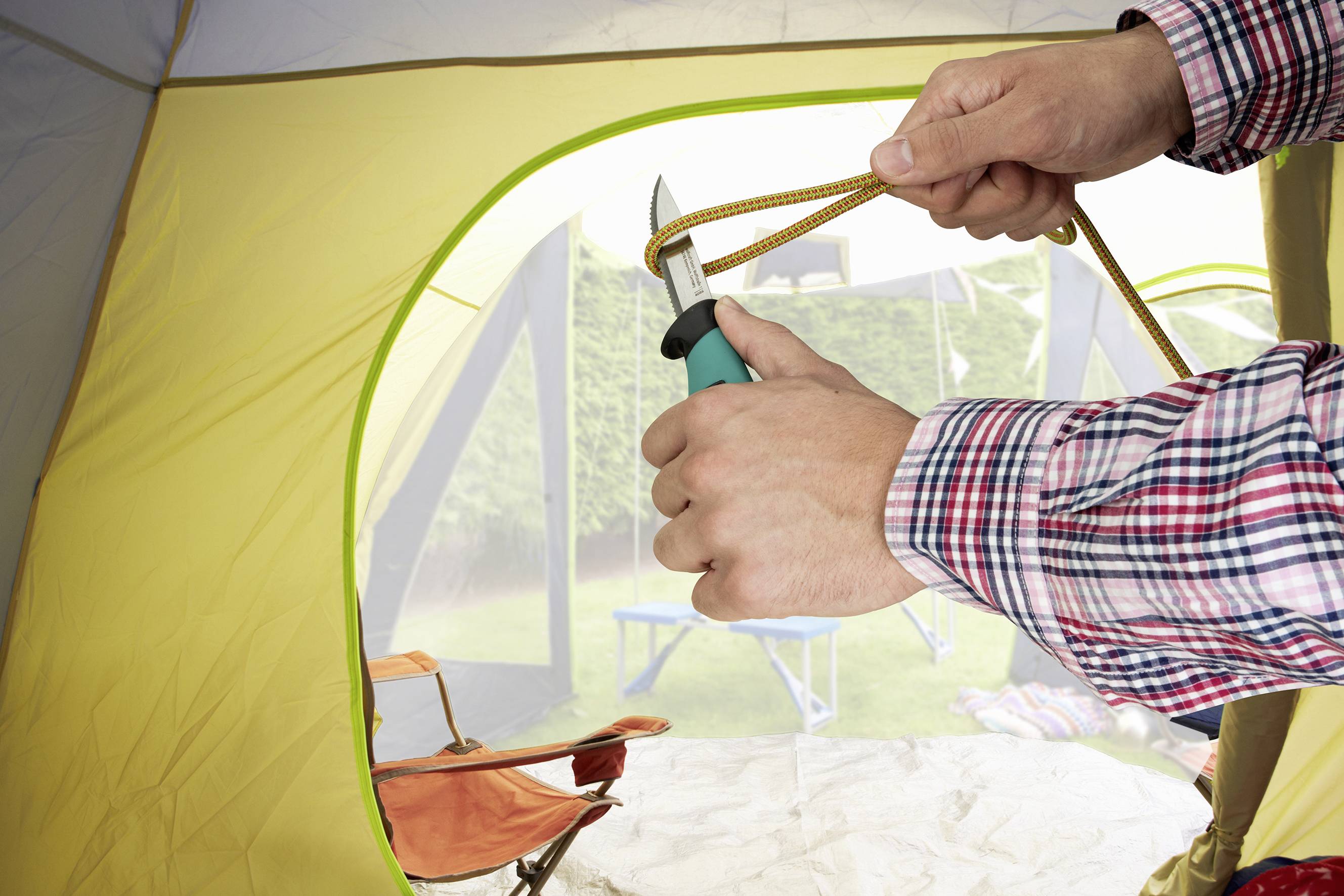 Wolfcraft 4086000 Couteau d'extérieur avec étui