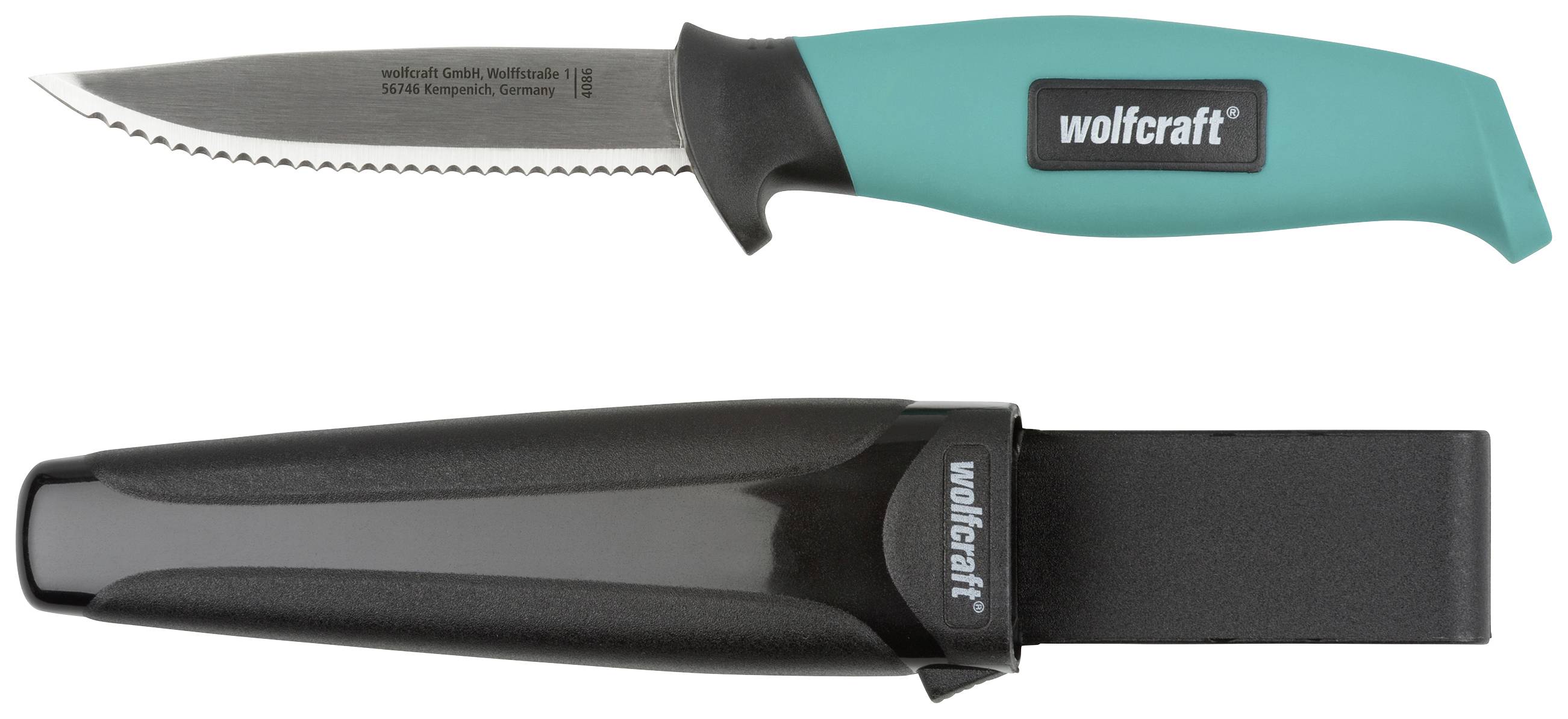 Wolfcraft 4086000 Couteau d'extérieur avec étui
