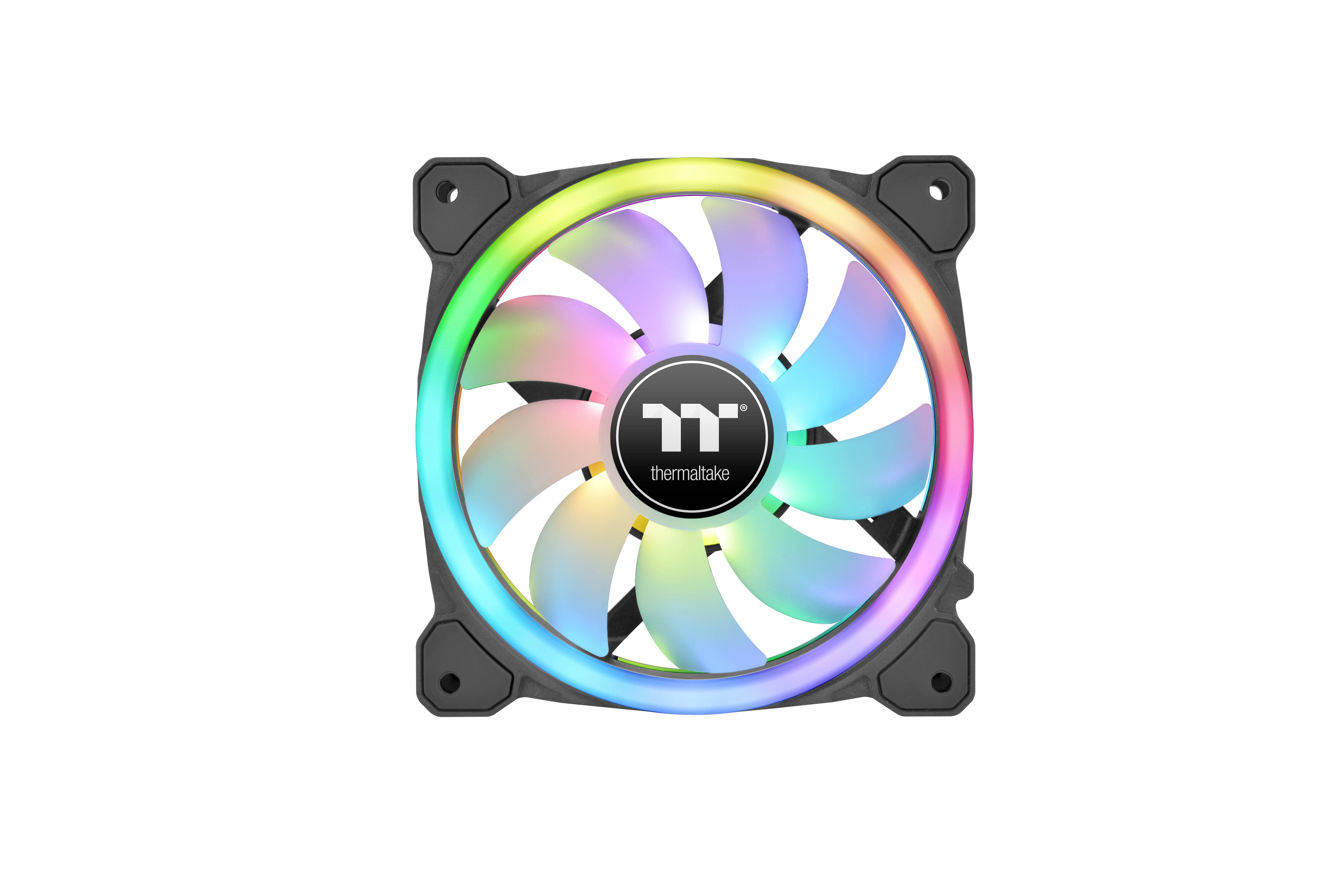 Thermaltake CL-F137-PL12SW-A Ventilateur pour PC noir (l x H x P) 184 x 129 x 162 mm avec éclairage LED, avec command