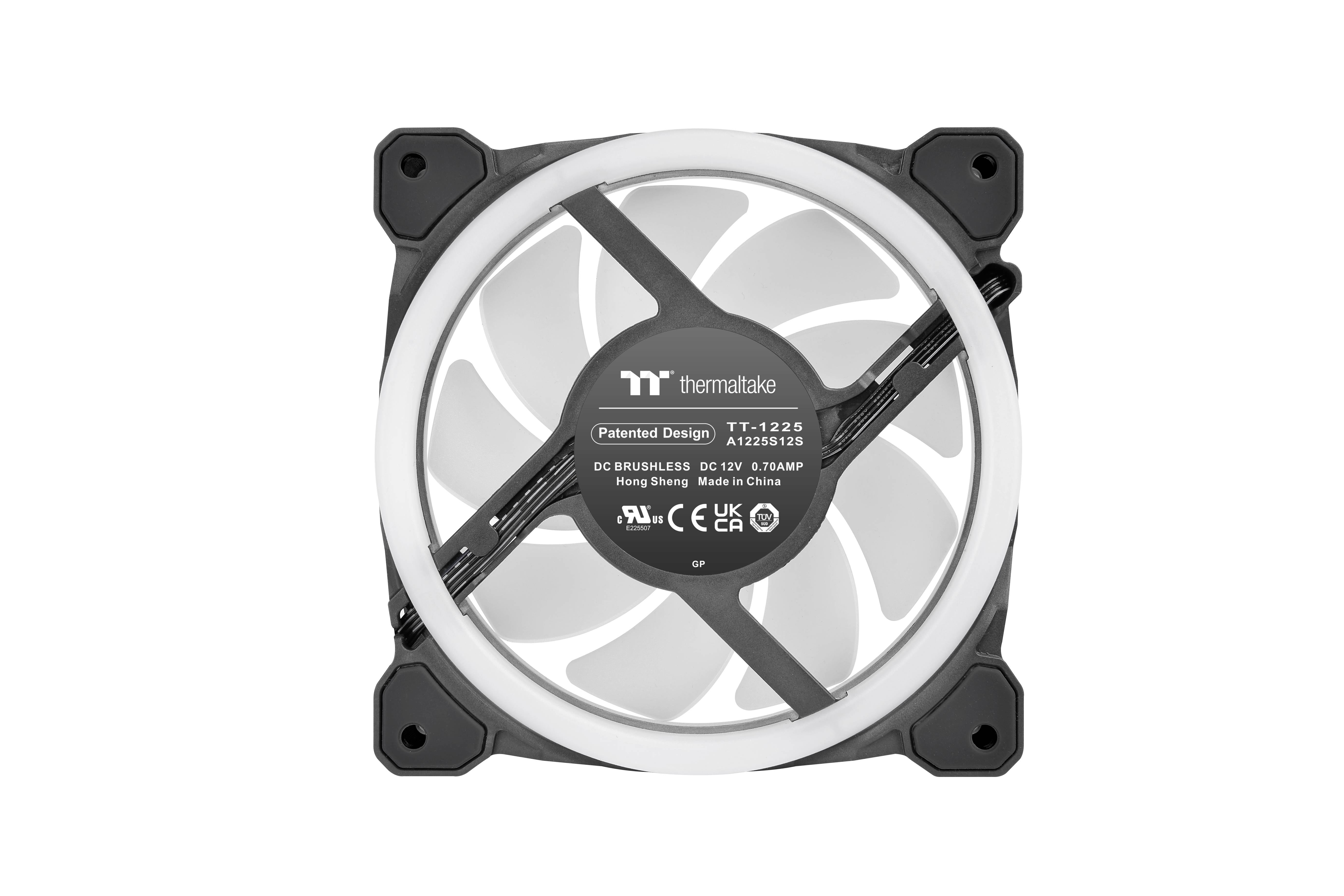 Thermaltake CL-F137-PL12SW-A Ventilateur pour PC noir (l x H x P) 184 x 129 x 162 mm avec éclairage LED, avec command