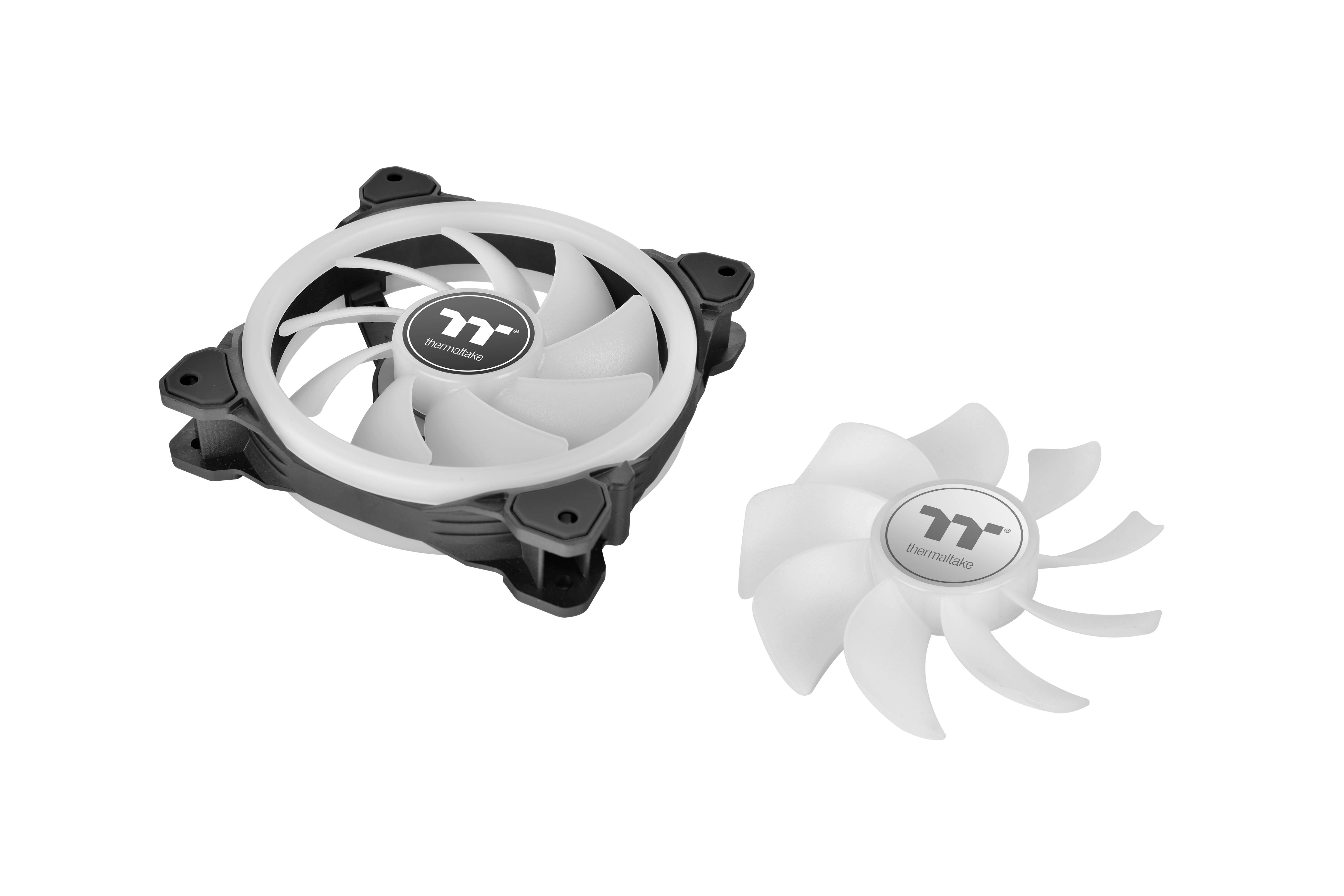 Thermaltake CL-F137-PL12SW-A Ventilateur pour PC noir (l x H x P) 184 x 129 x 162 mm avec éclairage LED, avec command