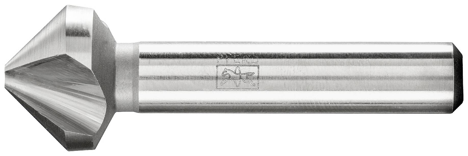 Rivet en métal, tige cylindrique et tête conique, utilisé pour enfoncer des vis dans des pièces d'usinage.