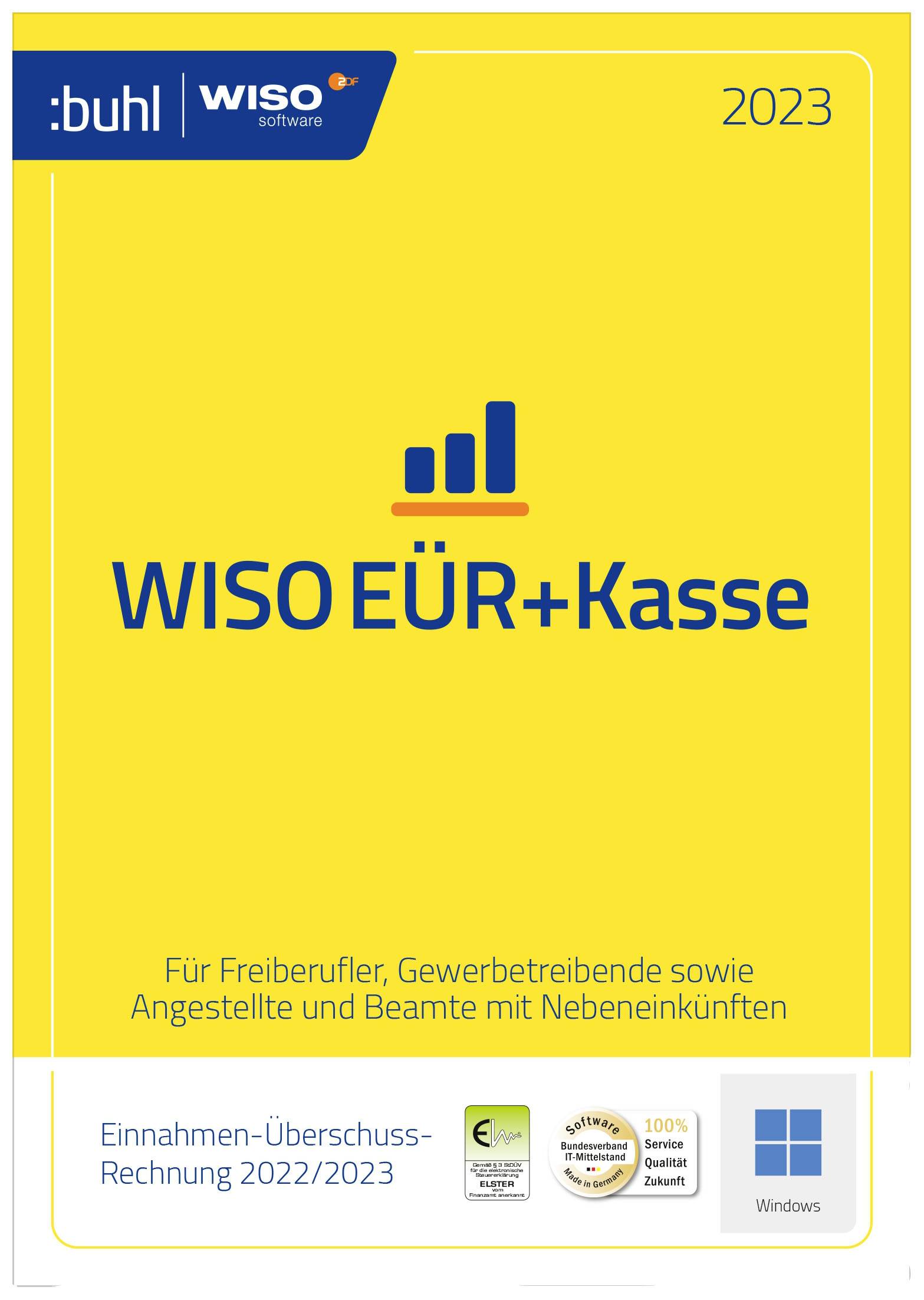 WISO EÜR+Kasse 2023 version complète, 1 licence Windows Logiciel de finance