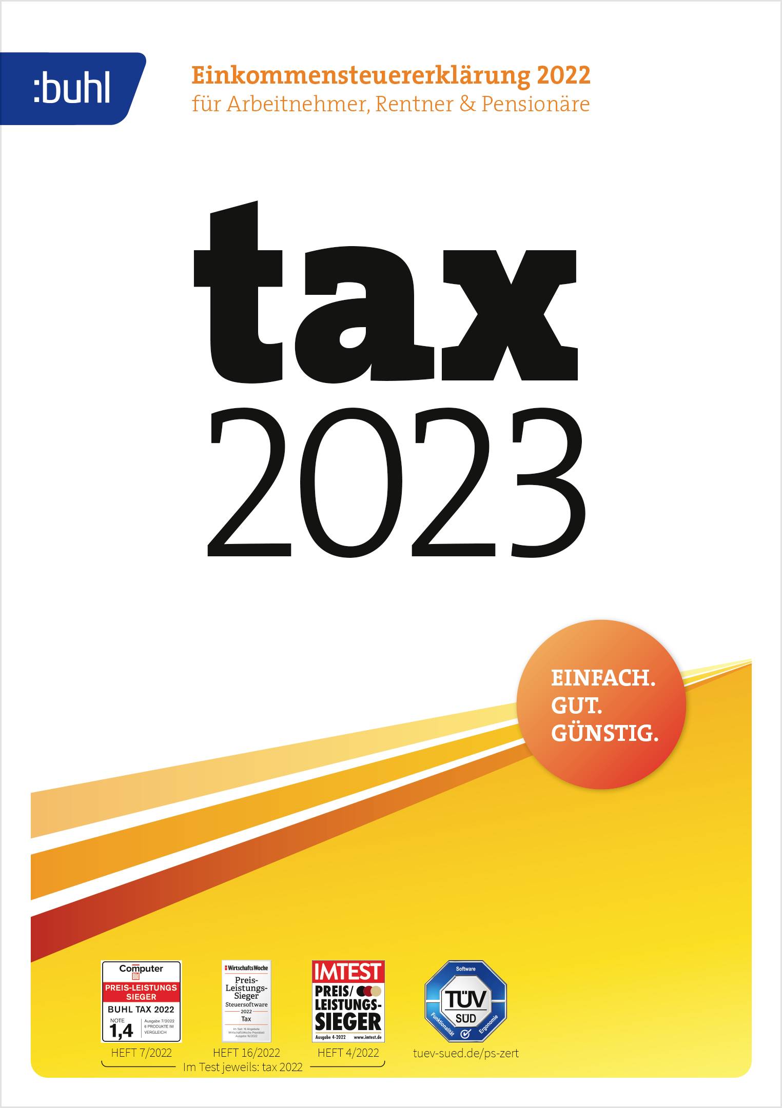 WISO tax 2023 version complète, 1 licence Windows Logiciel de commande