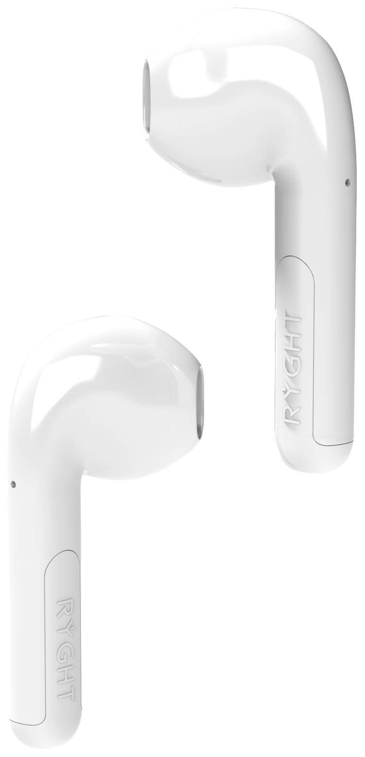 RYGHT WAYS2 Oreillette Bluetooth Stereo blanc affichage de la charge de la batterie, micro-casque, boîtier de charge, commande