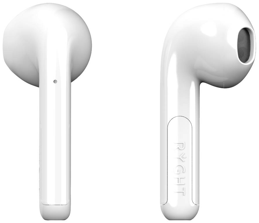 RYGHT WAYS2 Oreillette Bluetooth Stereo blanc affichage de la charge de la batterie, micro-casque, boîtier de charge, commande