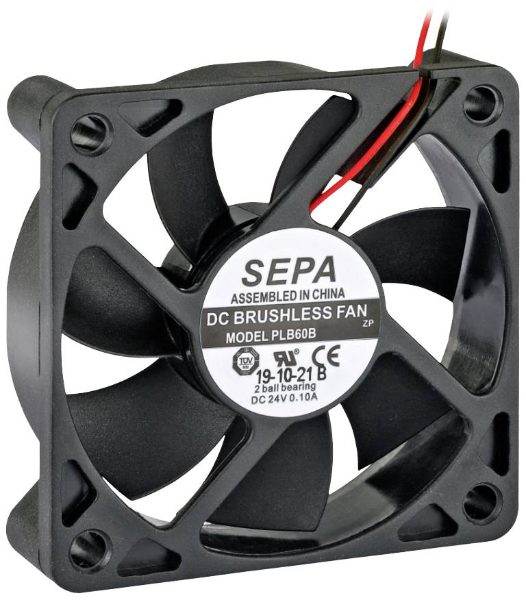 SEPA PLB60B12SE32A Ventilateur axial 12 V/DC 27.6 m³/h (L x l x H) 60 x 60 x 15 mm