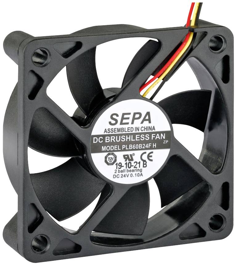 SEPA PLB60B24FSE31A Ventilateur axial 24 V/DC 27.6 m³/h (L x l x H) 60 x 60 x 15 mm