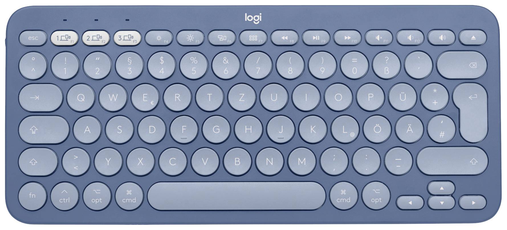 Logitech K380 for Mac Multi-Device Bluetooth Clavier allemand, QWERTZ bleu