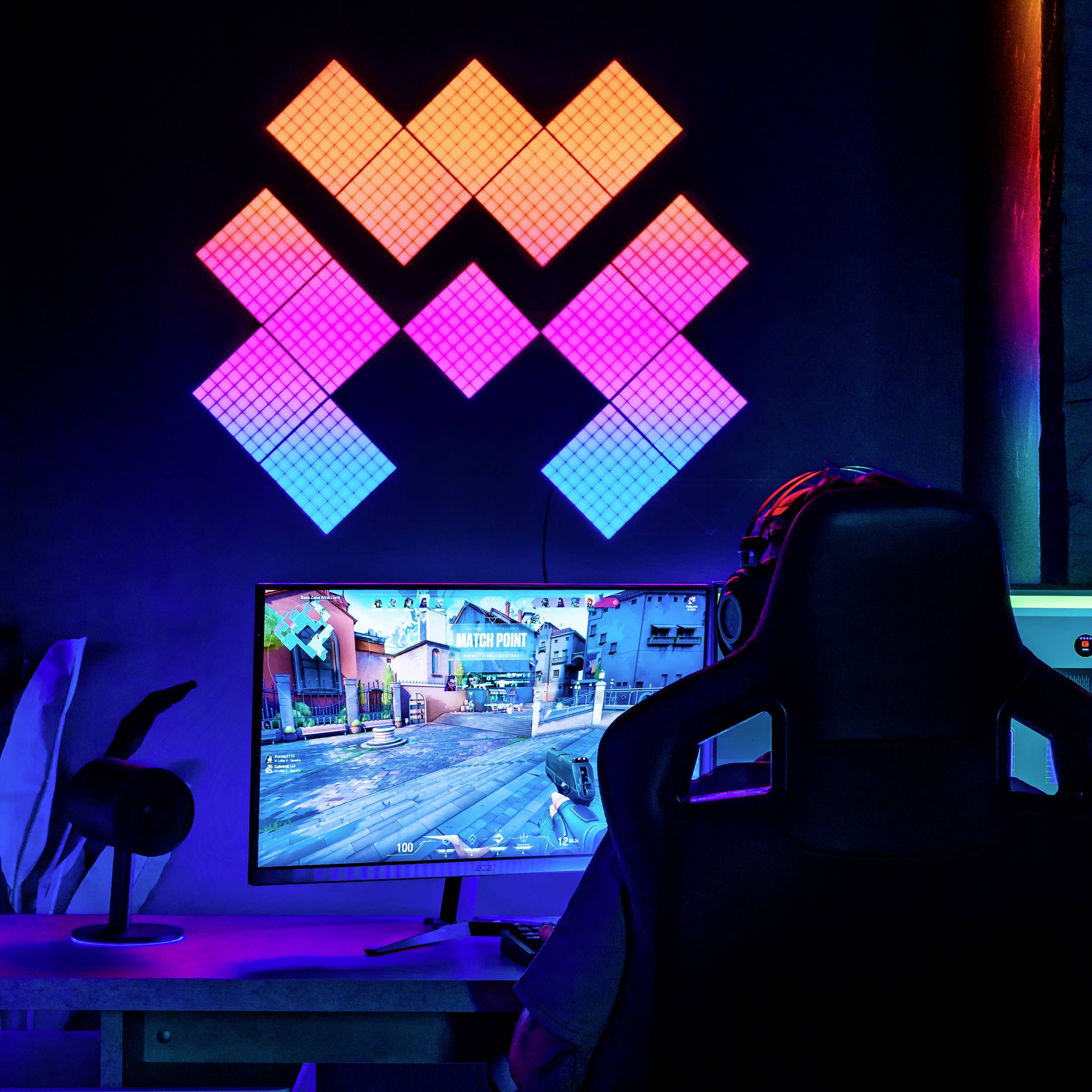 Twinkly SQUARES TWQ064STW-03-BAD Panneau à LED RVB
