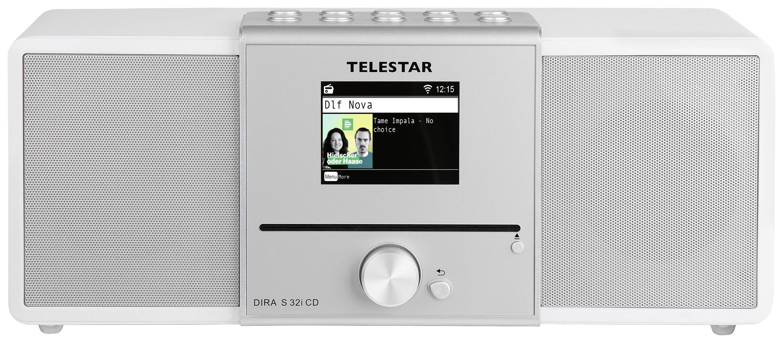Telestar DIRA S 32i CD Radio-lecteur CD DAB+, FM, Internet DLNA, WiFi, USB, CD, Bluetooth, radio internet avec télécommande blanc