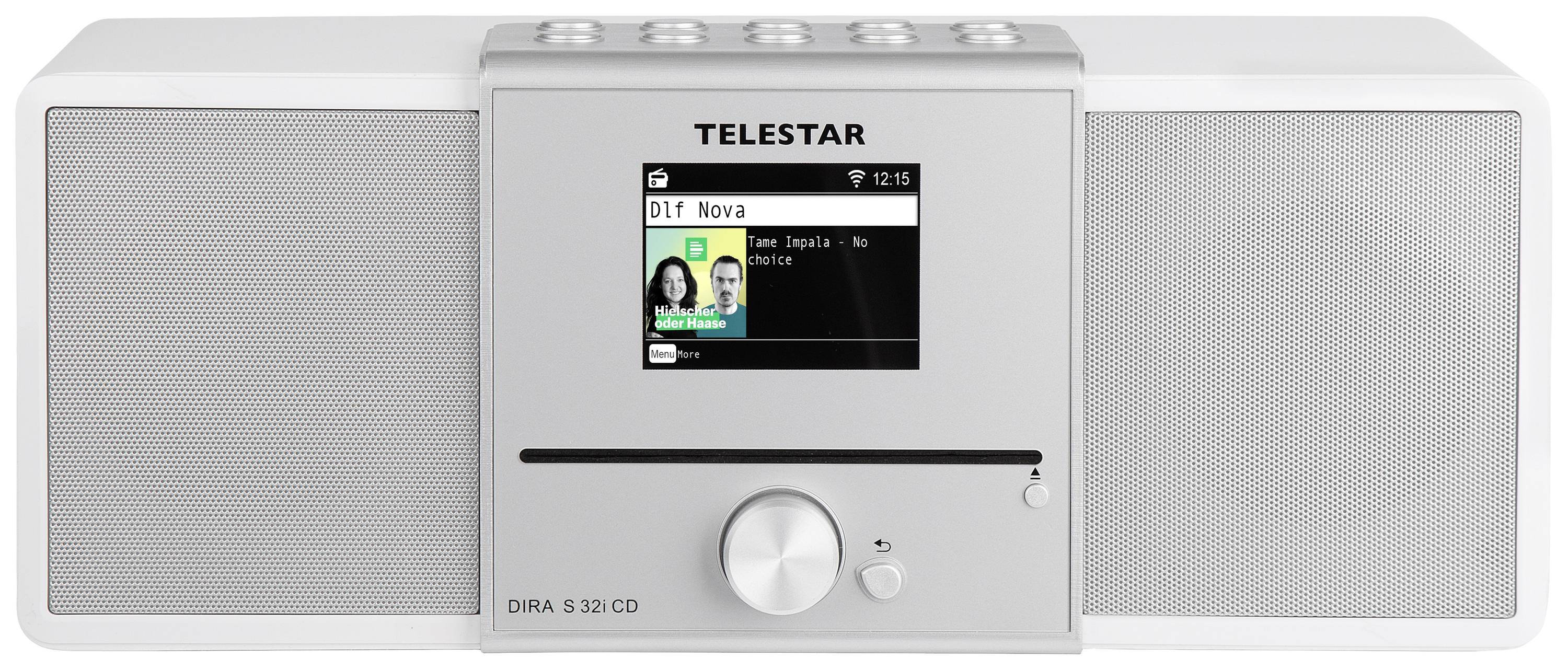 Telestar DIRA S 32i CD Radio-lecteur CD DAB+, FM, Internet DLNA, WiFi, USB, CD, Bluetooth, radio internet avec télécommande blanc