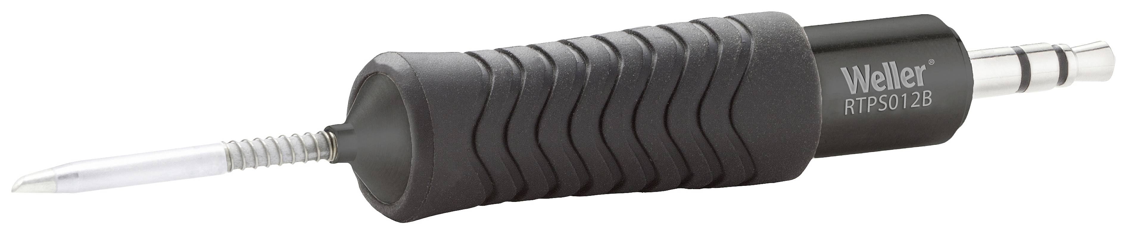 Fer à souder avec poignée noire et pointe métallique, portant l'inscription 'Weller RTPS012B'.