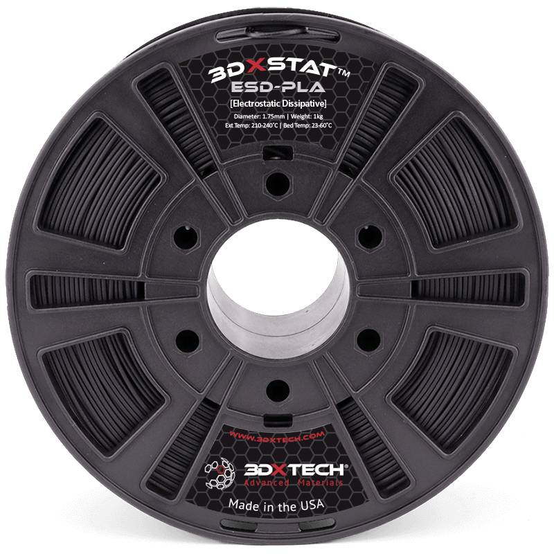 3D Xtech PLA2010750BK0 3DXSTAT Conductive ESD Filament PLA inodore, résiste aux chocs 1.75 mm 750 g noir 1 pc(s)