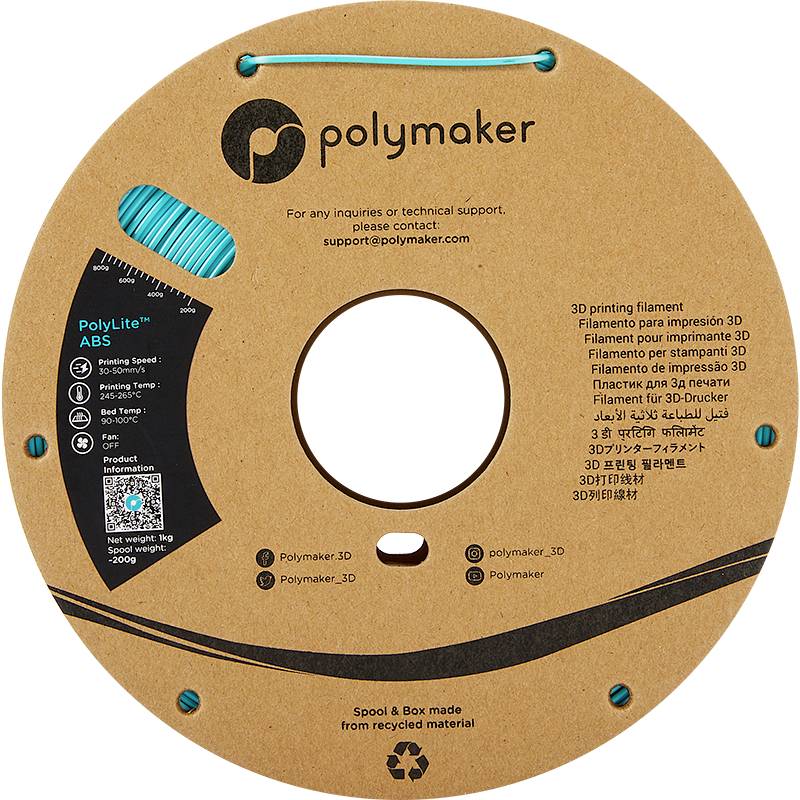 Polymaker PE01010 PolyLite Filament ABS inodore 1.75 mm 1000 g turquoise 1 pc(s)