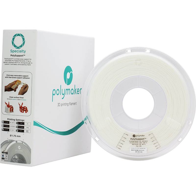 Polymaker PD04002 Polysupport Breakaway Filament Matériau support 2.85 mm 750 g blanc perle 1 pc(s)