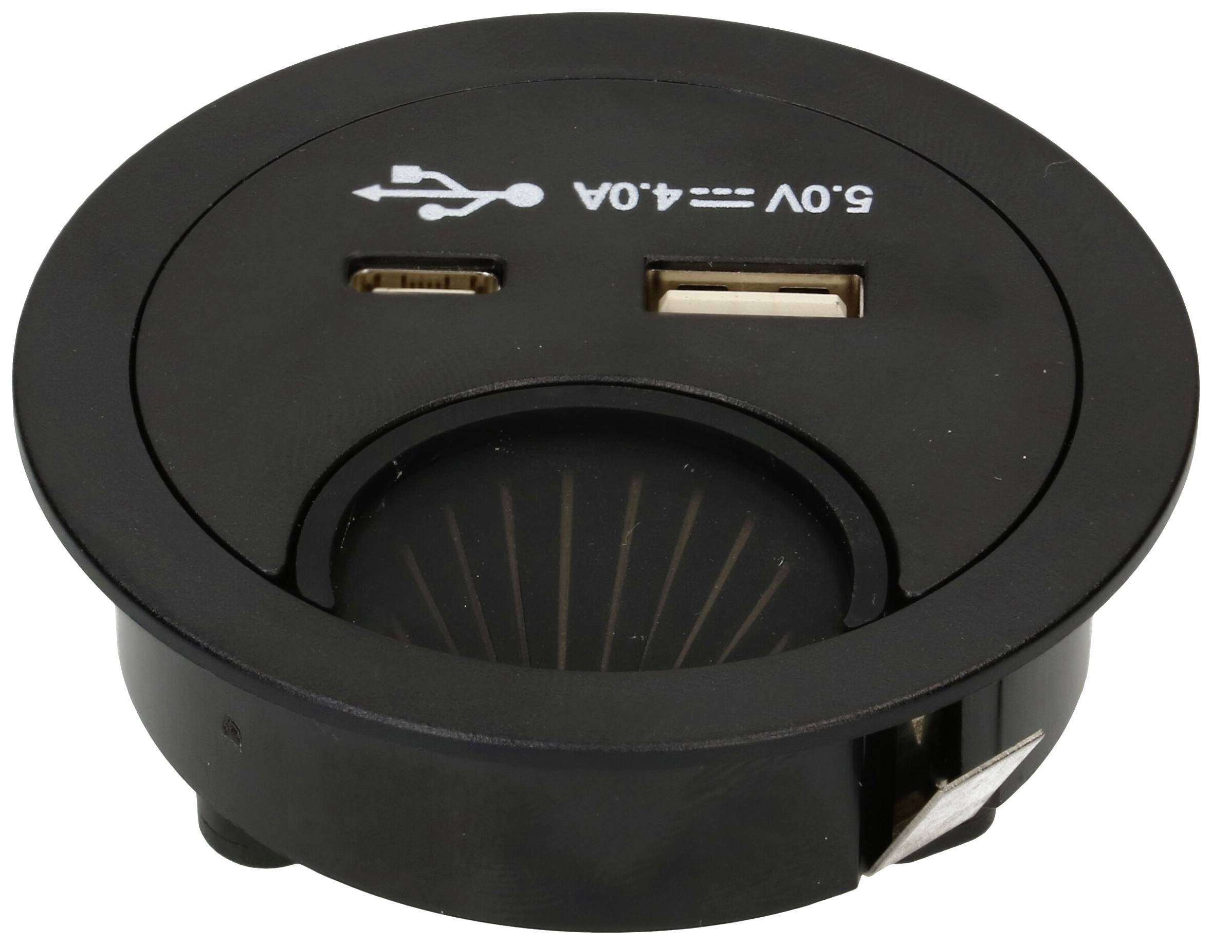 MH Office Line 166892 Panneau de connexion de table noir