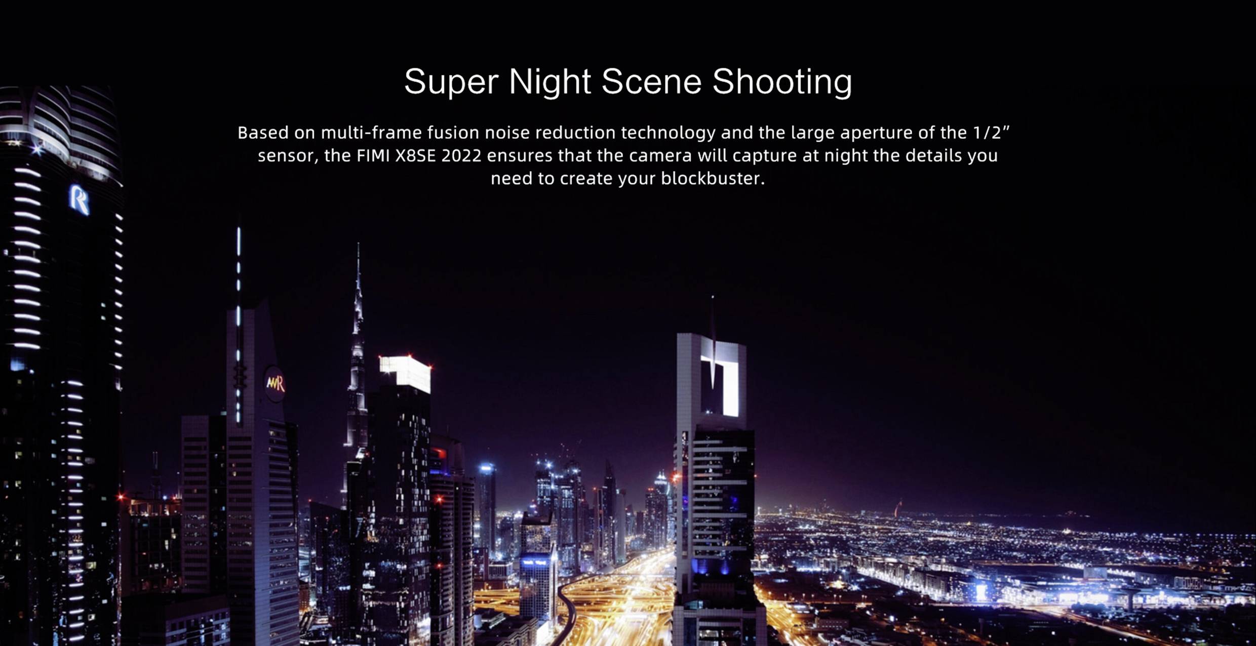 Xiaomi FIMI X8SE 2022 V2 standard with Megaphone Drone quadricoptère prêt à voler (RtF) prises de vue aériennes blanc