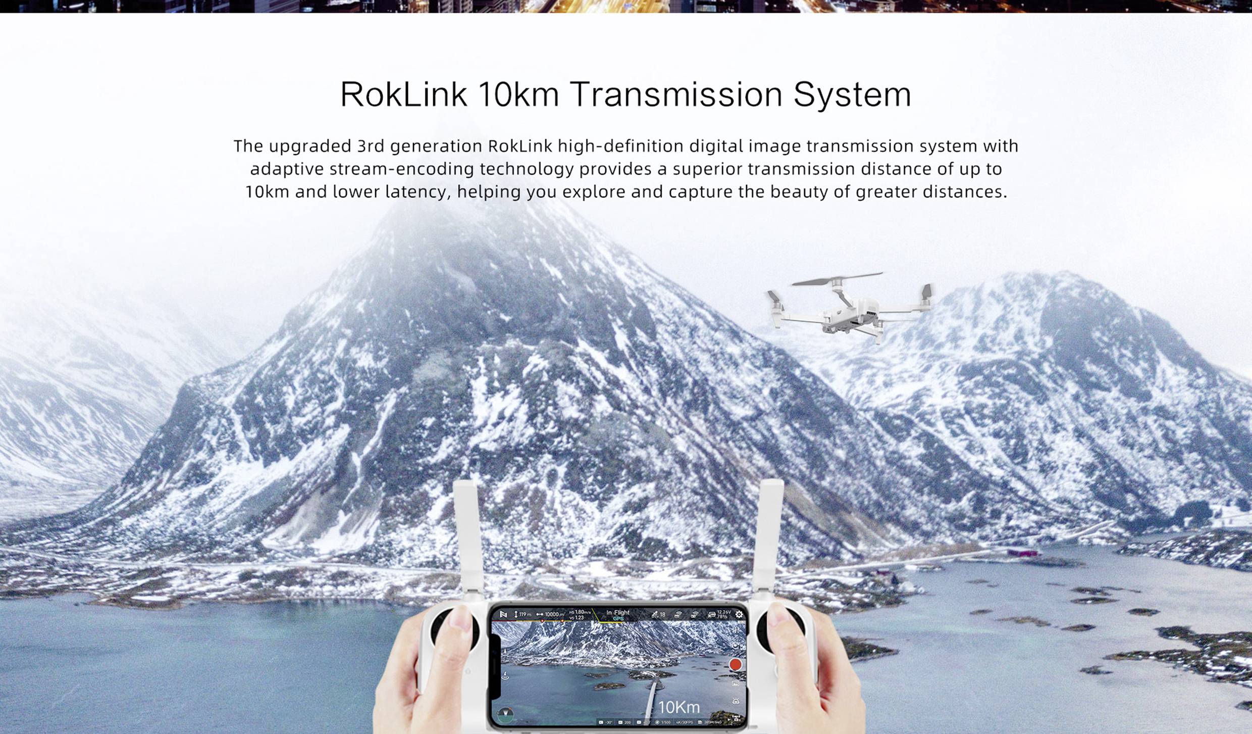 Xiaomi FIMI X8SE 2022 V2 standard with Megaphone Drone quadricoptère prêt à voler (RtF) prises de vue aériennes blanc