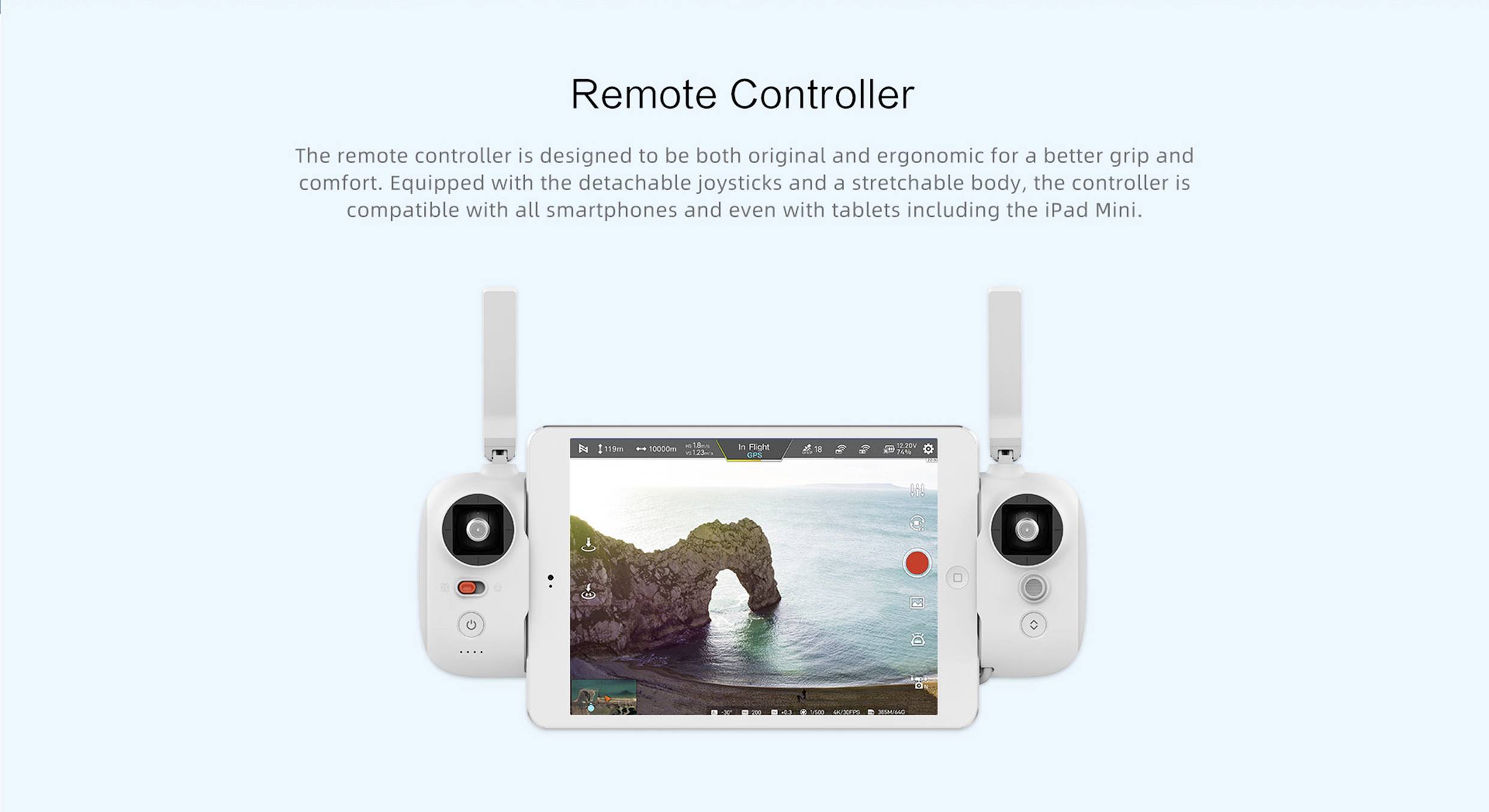 Xiaomi FIMI X8SE 2022 V2 standard with Megaphone Drone quadricoptère prêt à voler (RtF) prises de vue aériennes blanc