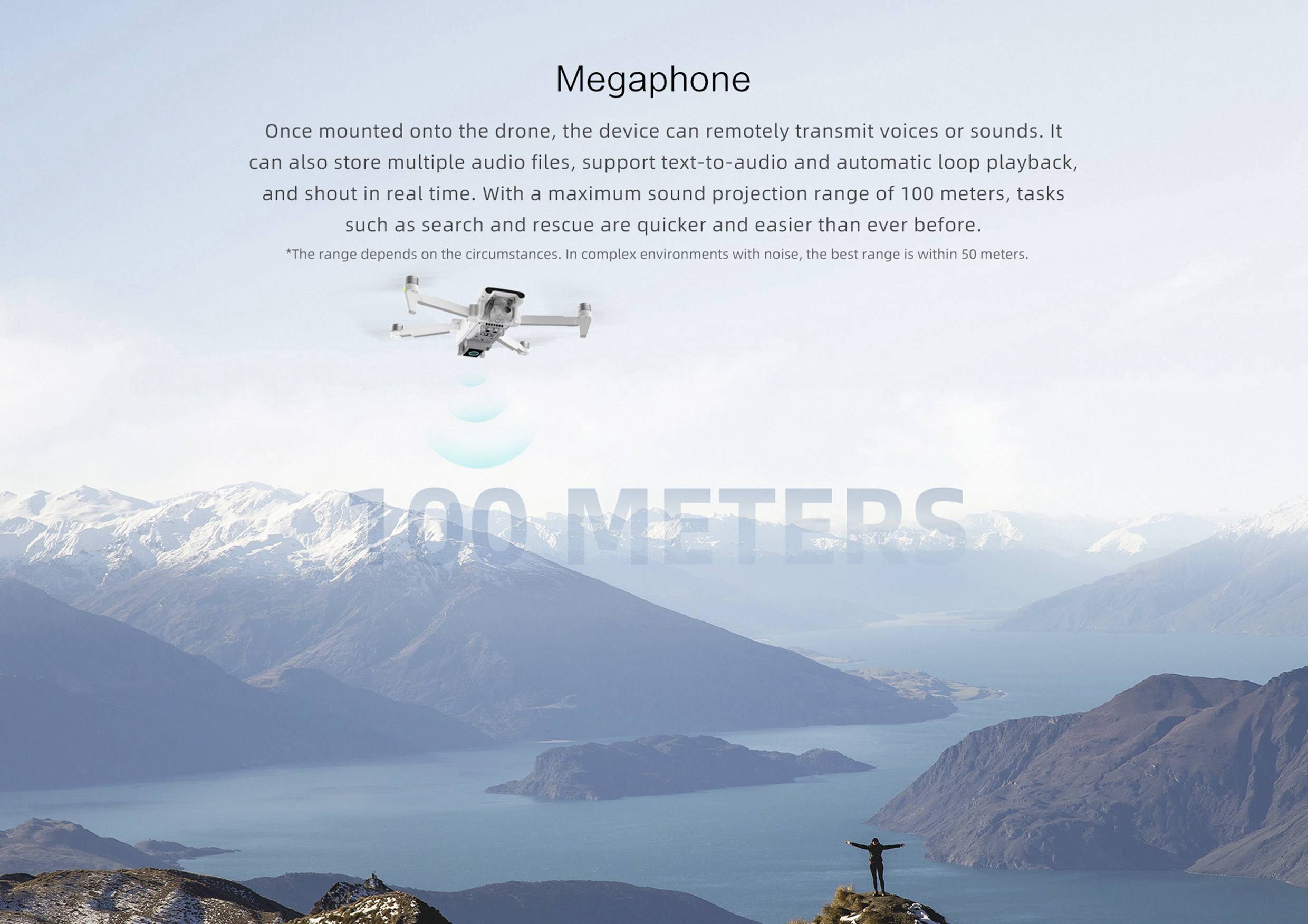 Xiaomi FIMI X8SE 2022 V2 standard with Megaphone Drone quadricoptère prêt à voler (RtF) prises de vue aériennes blanc